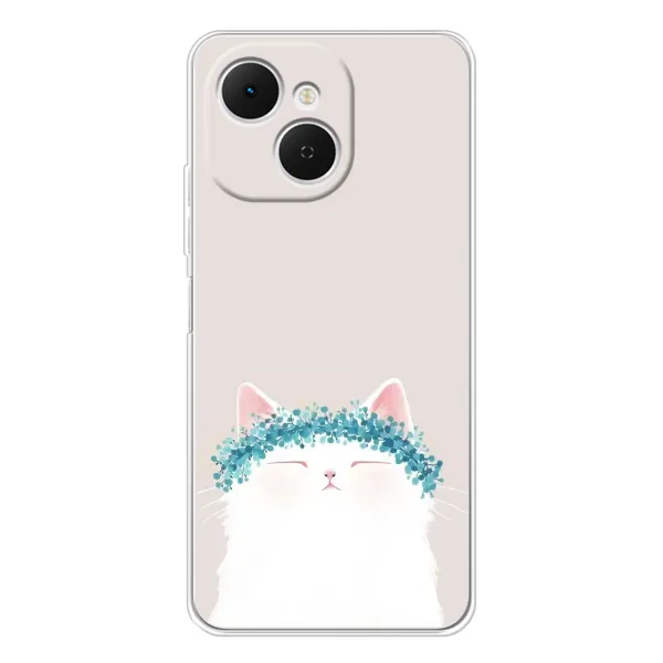 Чехол с рисунком «Белый котик» для TECNO Spark 40C Чехол с рисунком «Белый котик» для TECNO Spark 40C