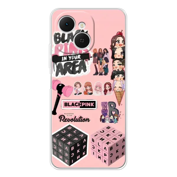Чохол з малюнком «BLACK PINK колаж» для TECNO Spark 40C Чохол з малюнком «BLACK PINK колаж» для TECNO Spark 40C