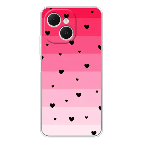 Чохол з малюнком «Чорні сердечка» для TECNO Spark 40C Чохол з малюнком «Чорні сердечка» для TECNO Spark 40C