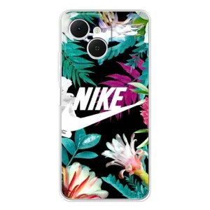 Силіконовый Чохол на TECNO Spark 40C з картинкою НАЙК (Квітковий Nike)