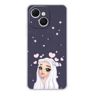 Чехол Стильные девушки на TECNO Spark 40C (Девушка и сердечки)