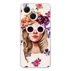 Чехол с картинкой Модные Девчонки TECNO Spark 40C (Девушка в очках)
