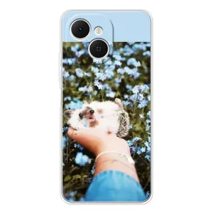 Чехлы с изображением разных животных для TECNO Spark 40C (Ежик на руках)