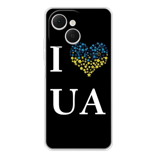 Чехол с рисунком «I Love UA» для TECNO Spark 40C Чехол с рисунком «I Love UA» для TECNO Spark 40C