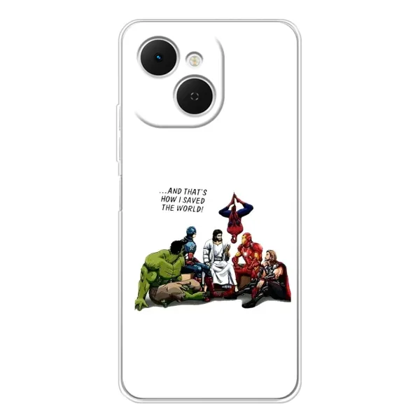 Чехол с рисунком «Иисус супергерой» для TECNO Spark 40C