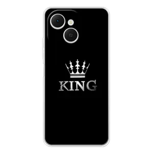 Чехол (Корона на чёрном фоне) для ТЕКНО Спарк 40С (KING)