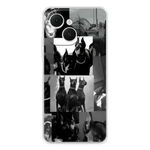 Чехол ДОБЕРМАН для TECNO Spark 40C (Коллаж Доберман)