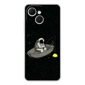 Силиконовый Чехол с принтом "Космонавты" на TECNO Spark 40C (Космонавт на рыбалке)
