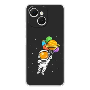 Силиконовый Чехол с принтом "Космонавты" на TECNO Spark 40C (Космонавт с шариками)