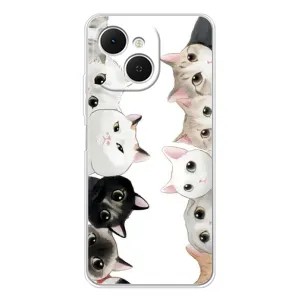 Силиконовый чехол с котиком для TECNO Spark 40C (Коты)