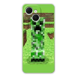 Чохли для TECNO Spark 40C (Персонажі МайнКрафт) (Кріпер 2)