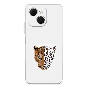 Чехол с леопардовым принтом на TECNO Spark 40C (Леопард на белом)