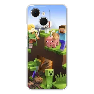 Чехлы для TECNO Spark 40C (Персонажи Майн Крафт)