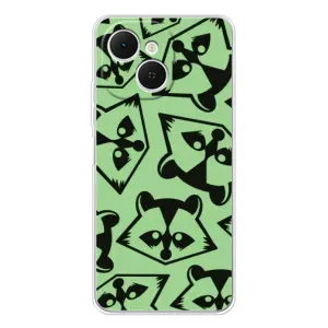 Силиконовый Чехол с Енотами на TECNO Spark 40C (Мордочки Енота)