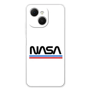 Силиконовый бампер с принтом "Наса" на TECNO Spark 40C (NASA на белом фоне)