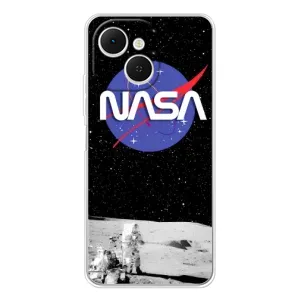 Силиконовый бампер с принтом "Наса" на TECNO Spark 40C (Nasa на луне)