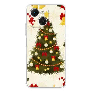 Чехол Новогодняя Елка на TECNO Spark 40C (Новогодний принт)