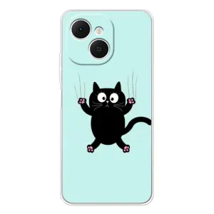 Силиконовый чехол с котиком для TECNO Spark 40C (Падающий кот)