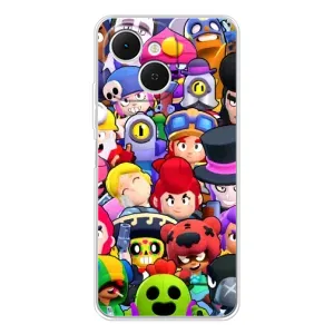 Силиконовый Чехол на TECNO Spark 40C с картинкой Brawl Stars (Персонажи)