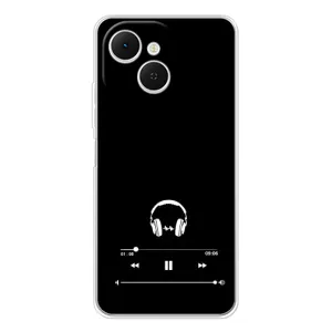 Чехол с картинками на черном фоне для TECNO Spark 40C (Плеер)