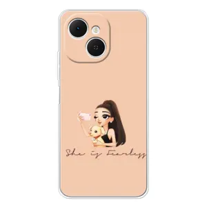 Силиконовый Чехол на TECNO Spark 40C с картинкой Стильных Девушек (С собакой)
