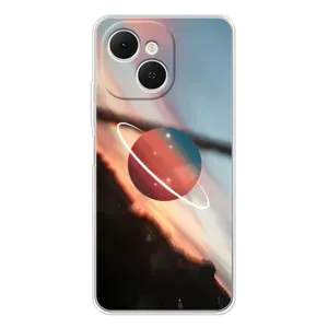 Чехол (ТПУ) с планетами на TECNO Spark 40C (Сатурн)