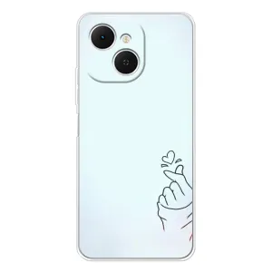 Чехлы (Знак сердечка) на TECNO Spark 40C (Сердце на голубом)