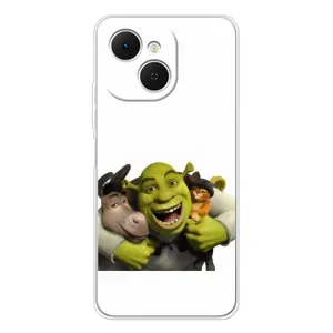 Друкований чохол з принтом Шрек для TECNO Spark 40C (Шрек осел і кіт)
