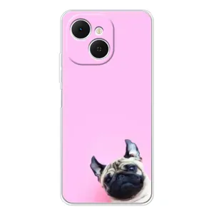 Бампер для TECNO Spark 40C с картинкой "Песики" (Собака на розовом)