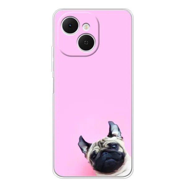 Чехол с рисунком «Собака на розовом» для TECNO Spark 40C