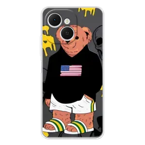 Чехлы Мишка Тедди для ТЕКНО Спарк 40С (Teddy USA)