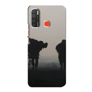 Чехлы на военную тематику для TECNO Spark 5 Pro (Бой солдат)