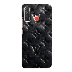 Текстурный Чехол Louis Vuitton для Техно Спарк 5 Про (Черный ЛВ)