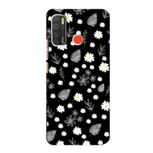 Чохли з тематикою "КВІТИ" на TECNO Spark 5 Pro (цвітіння на чорному)