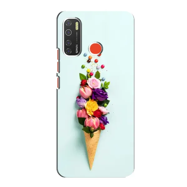Чехол с рисунком «Цветок-мороженное» для TECNO Spark 5 Pro Чехол с рисунком «Цветок-мороженное» для TECNO Spark 5 Pro