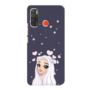 Чохол Стильні дівчата на TECNO Spark 5 Pro (Дівчина та серця)