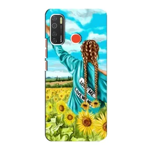 Чохол Стильні дівчата на TECNO Spark 5 Pro (Дівчина на полі)