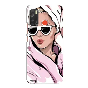 Чохол з картинкою Модні Дівчата TECNO Spark 5 Pro (Дівчина в халаті)