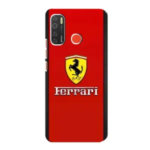 Силиконовый бампер с картинкой машины на TECNO Spark 5 Pro (Ferrari Logo)