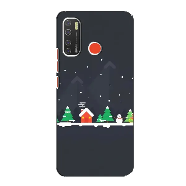 Чехол с рисунком «Город зимний» для TECNO Spark 5 Pro Чехол с рисунком «Город зимний» для TECNO Spark 5 Pro
