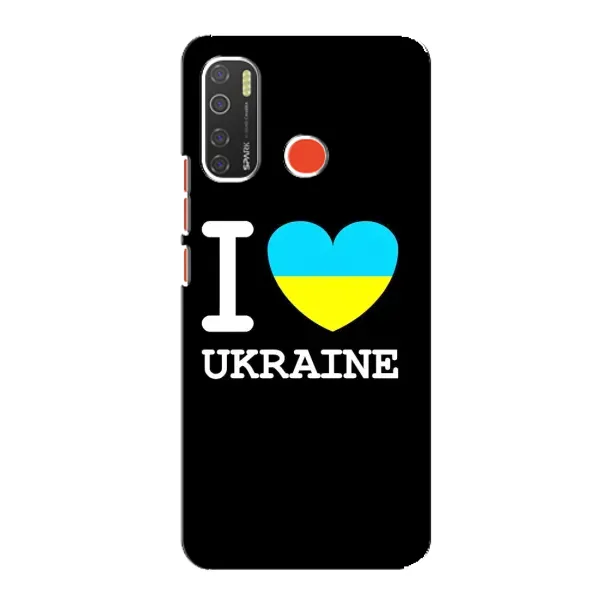 Чехол с рисунком «I Love Ukraine» для TECNO Spark 5 Pro Чехол с рисунком «I Love Ukraine» для TECNO Spark 5 Pro