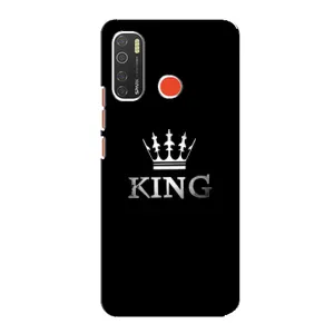 Чохол (Корона на чорному фоні) для Техно Спарк 5 Про (KING)