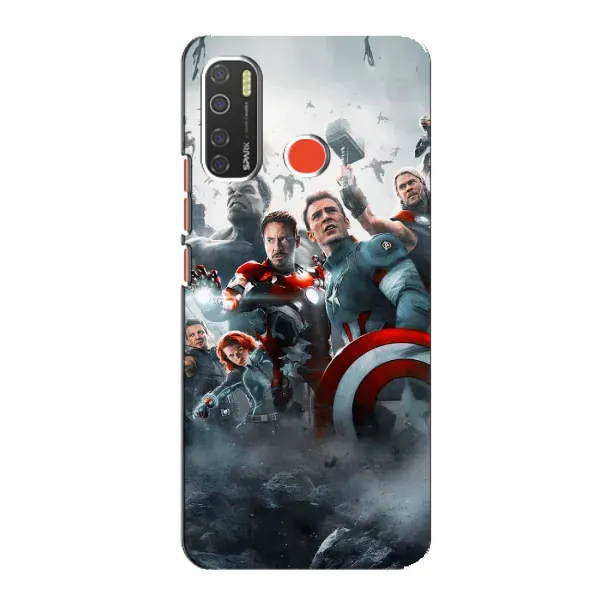 Чехол с рисунком «Команда марвел» для TECNO Spark 5 Pro