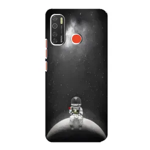 Силиконовый Чехол с принтом "Космонавты" на TECNO Spark 5 Pro (Космонавт романтик)