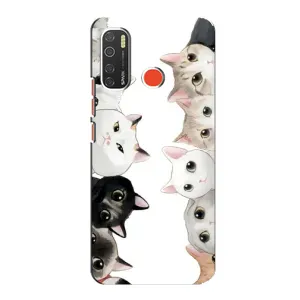 Силиконовый чехол с котиком для TECNO Spark 5 Pro (Коты)