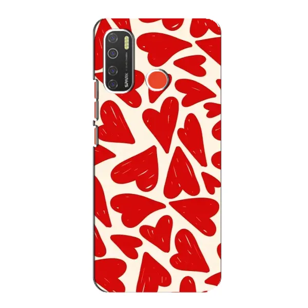 Чехол с рисунком «Красные сердечка» для TECNO Spark 5 Pro Чехол с рисунком «Красные сердечка» для TECNO Spark 5 Pro