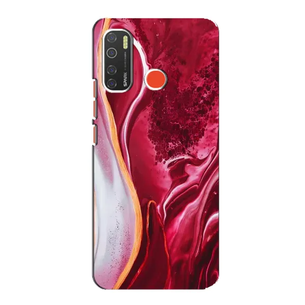 Чохол з малюнком «Червоний мрамор» для TECNO Spark 5 Pro Чохол з малюнком «Червоний мрамор» для TECNO Spark 5 Pro
