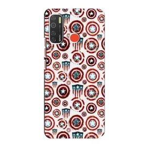 Чехол с Щитом Капитана Америки на TECNO Spark 5 Pro (Марвел щиты)