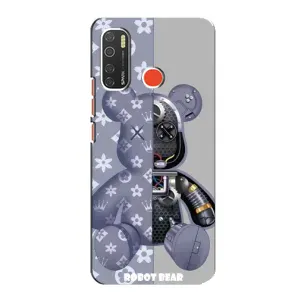 Силиконовый чехол для TECNO Spark 5 Pro (Медведь Louis Vuitton)