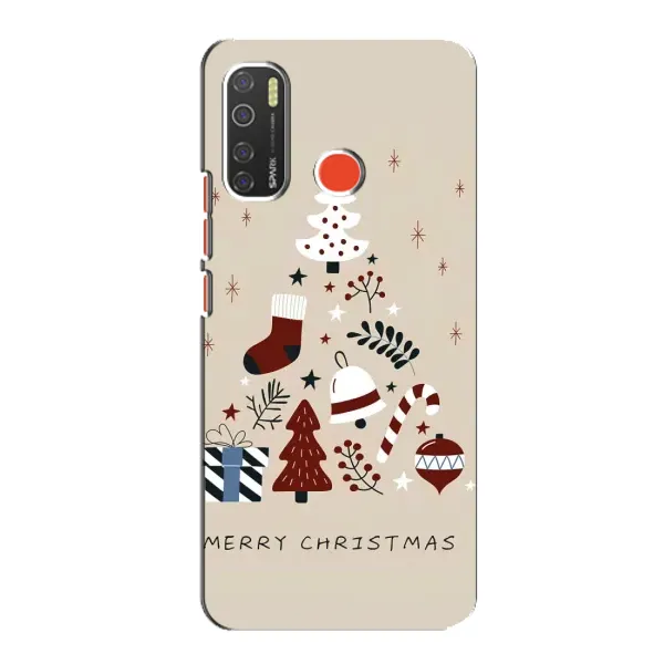Чехол с рисунком «Merry Christmas» для TECNO Spark 5 Pro
